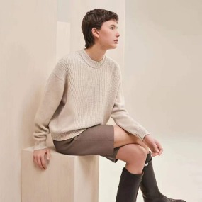 여성 데일리 니트 맨투맨   Women&#039;s Daily Knitwear Sweatshirt