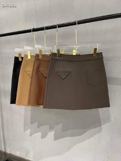 여성 포켓 가죽 스커트   women&#039;s pocket leather skirt